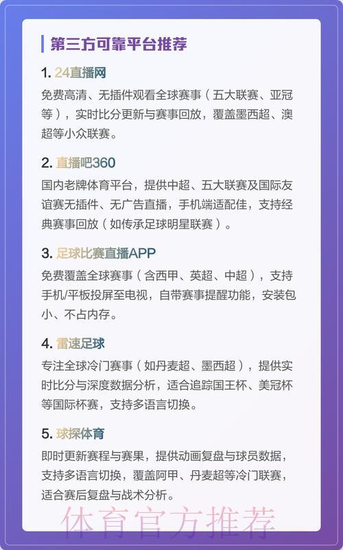 顶级世界杯赛事直播平台精选推荐